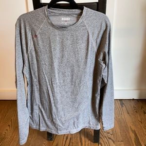 Rhone Reign Grey/Black Heather Long Sleeve - Med